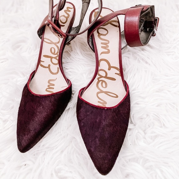 Sam Edelman calf hair ankle pumps SZ 7.5 - Picture 3 of 9